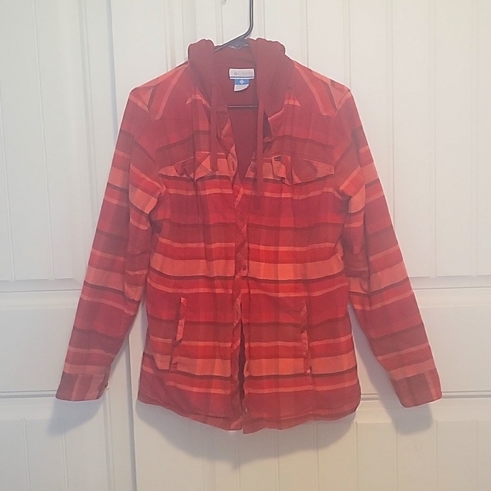 Red plaid Columbia jacket
